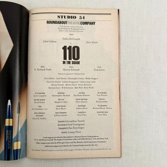 110 in the Shade Broadway Playbill Studio 54 2007 Audra McDonald John Cullum - Picture 3 of 7